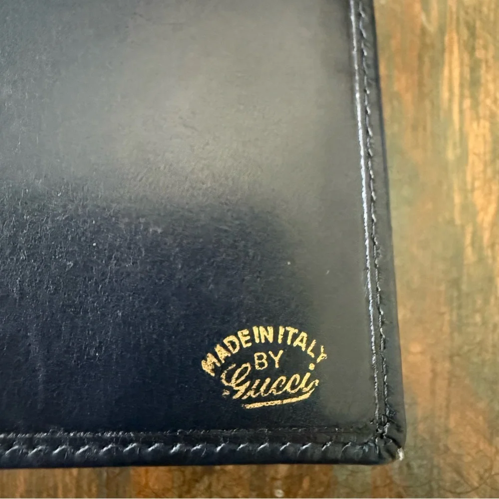 Rare Vintage Gucci Sherri Line Black Leather checkbook holder and wallet - Picture 9 of 9